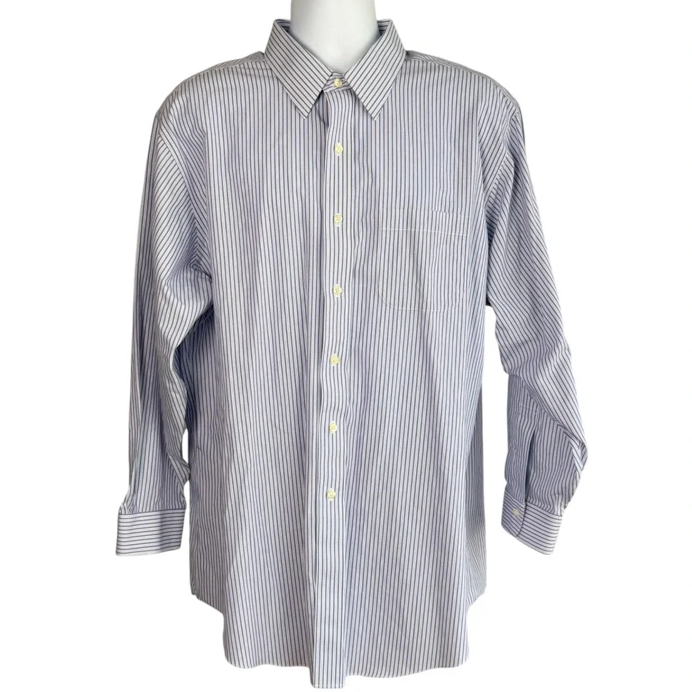 Vintage Brooks Brothers Regent Striped Supima Cotton Oxford‎ Shirt Size 18-34